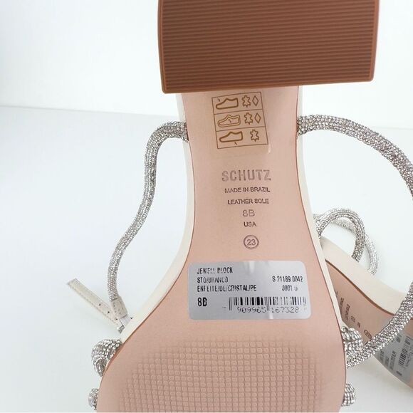 New Schultz JEWELL BLOCK METALLIC NAPPA LEATHER SANDAL - Picture 9 of 10